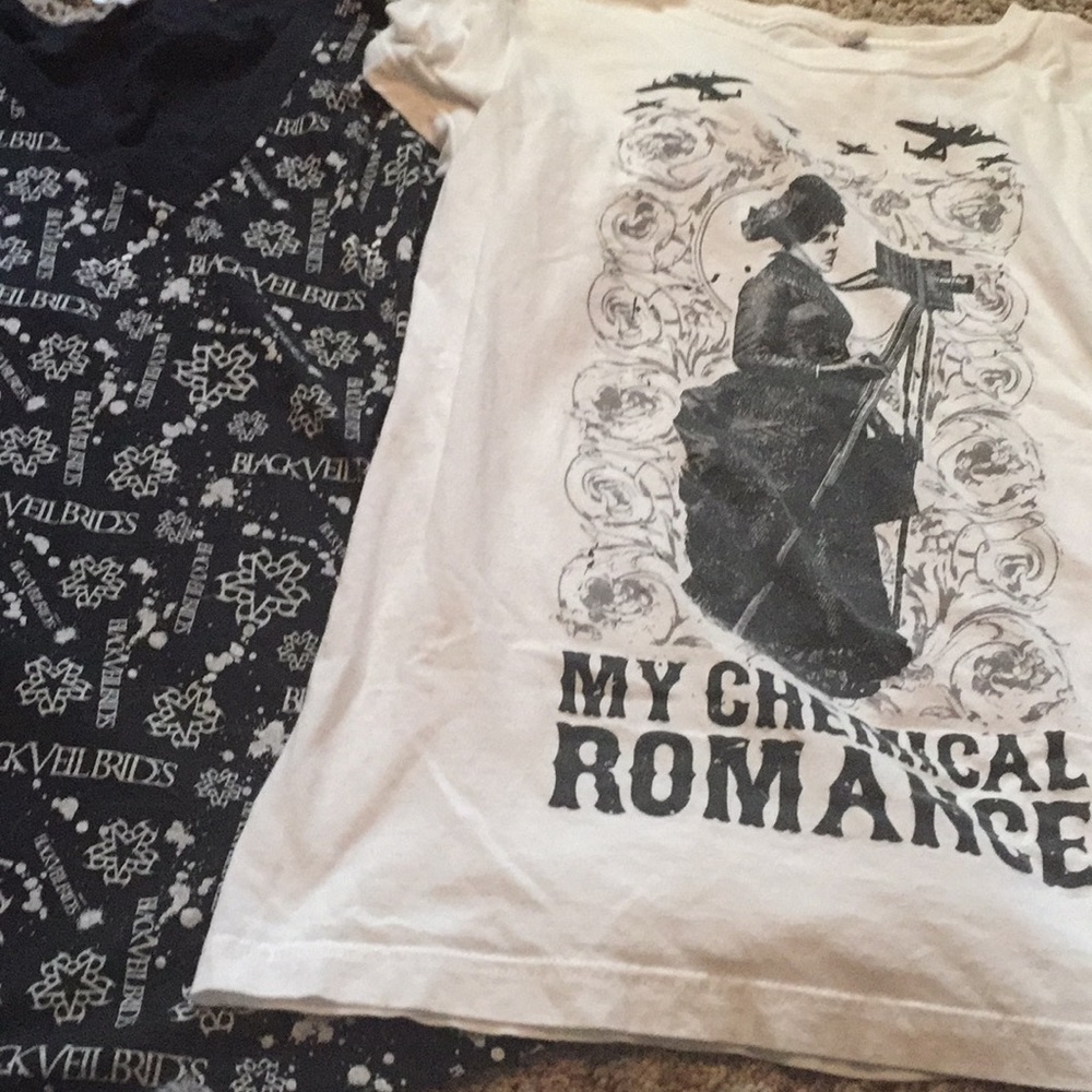 My chemical romance and black veil brides shirts